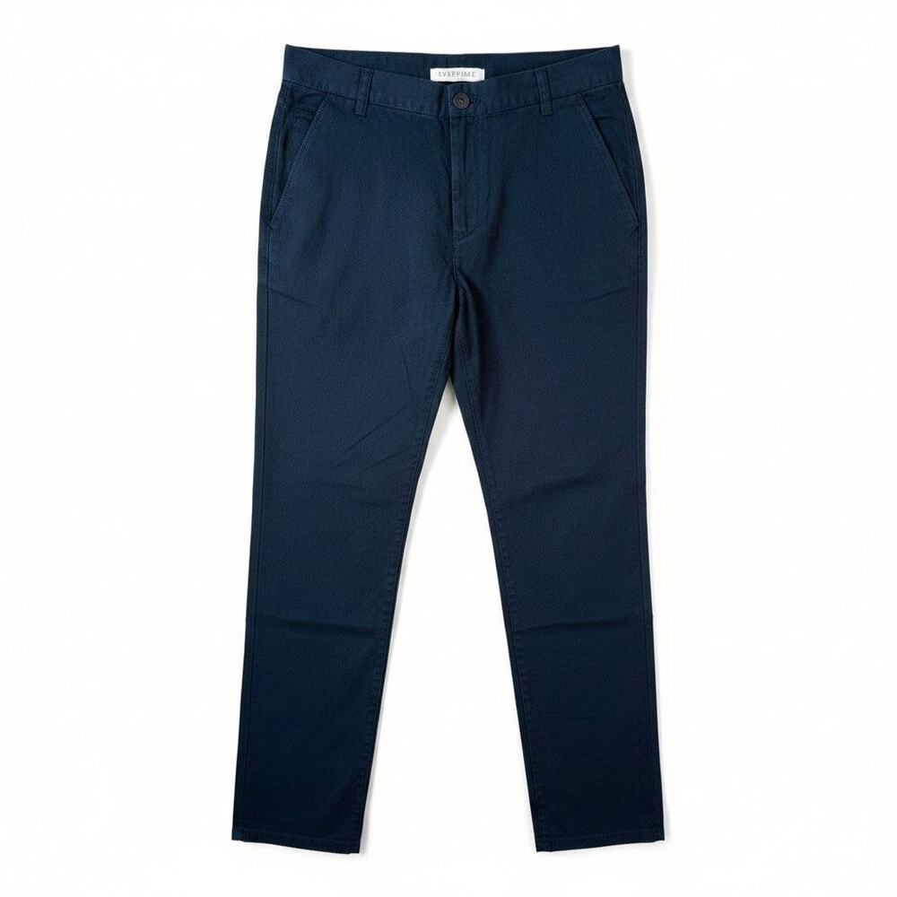 NWOT Everlane Mens Cotton Chino Pants Navy Blue Size 32 Business Neutral Preppy